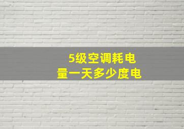 5级空调耗电量一天多少度电