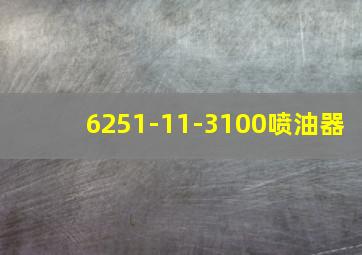 6251-11-3100喷油器