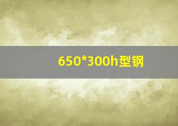 650*300h型钢