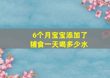 6个月宝宝添加了辅食一天喝多少水