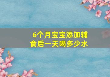 6个月宝宝添加辅食后一天喝多少水