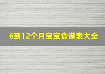 6到12个月宝宝食谱表大全