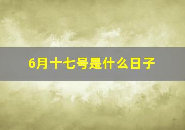 6月十七号是什么日子