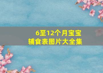 6至12个月宝宝辅食表图片大全集