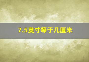 7.5英寸等于几厘米