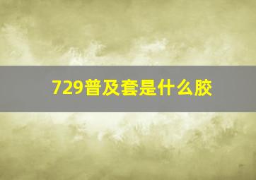 729普及套是什么胶