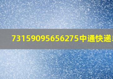 73159095656275中通快递单号