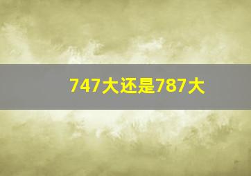 747大还是787大