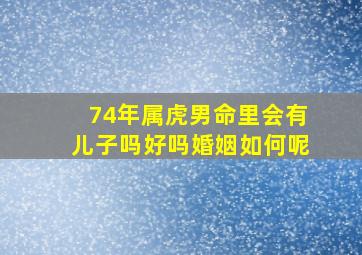 74年属虎男命里会有儿子吗好吗婚姻如何呢