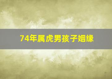 74年属虎男孩子姻缘