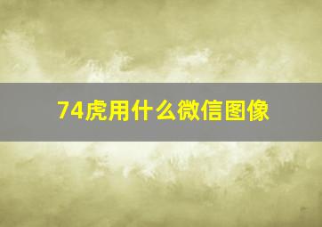 74虎用什么微信图像