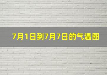 7月1日到7月7日的气温图