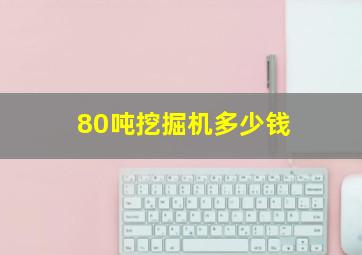 80吨挖掘机多少钱