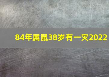 84年属鼠38岁有一灾2022