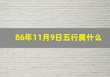 86年11月9日五行属什么