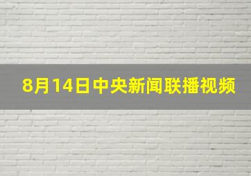 8月14日中央新闻联播视频