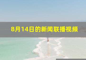 8月14日的新闻联播视频