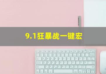 9.1狂暴战一键宏