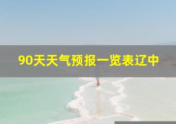 90天天气预报一览表辽中