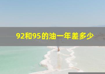 92和95的油一年差多少