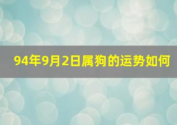 94年9月2日属狗的运势如何