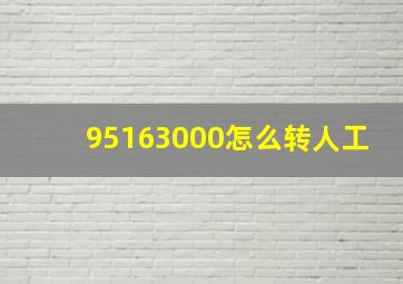 95163000怎么转人工