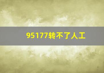 95177转不了人工