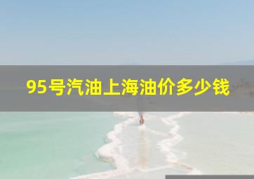 95号汽油上海油价多少钱