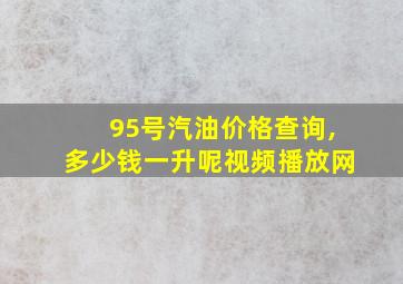 95号汽油价格查询,多少钱一升呢视频播放网