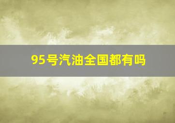 95号汽油全国都有吗