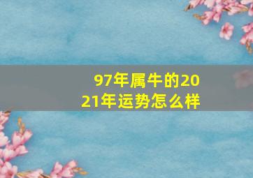 97年属牛的2021年运势怎么样