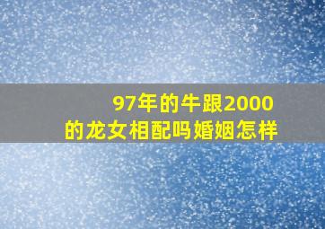 97年的牛跟2000的龙女相配吗婚姻怎样