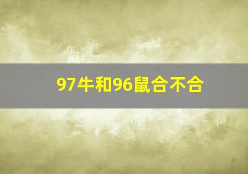 97牛和96鼠合不合