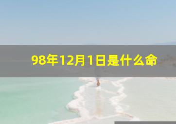 98年12月1日是什么命