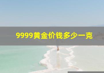 9999黄金价钱多少一克