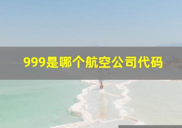 999是哪个航空公司代码