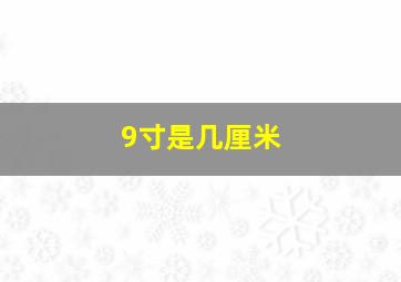 9寸是几厘米