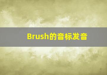 Brush的音标发音