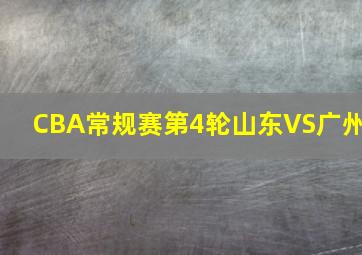 CBA常规赛第4轮山东VS广州