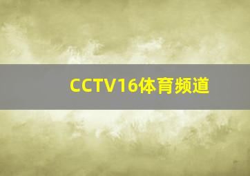 CCTV16体育频道