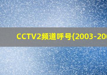 CCTV2频道呼号(2003-2007)