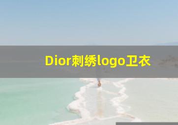 Dior刺绣logo卫衣