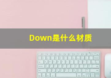 Down是什么材质