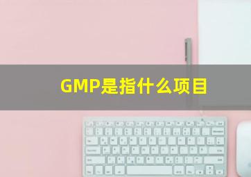 GMP是指什么项目