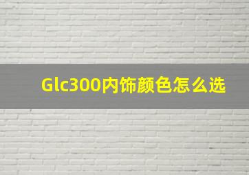 Glc300内饰颜色怎么选