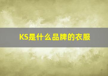 KS是什么品牌的衣服