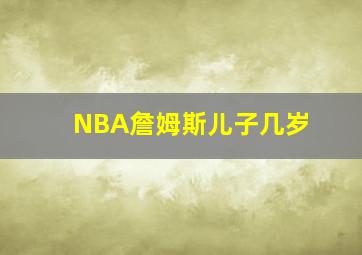 NBA詹姆斯儿子几岁