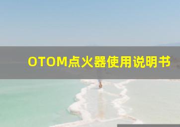 OTOM点火器使用说明书