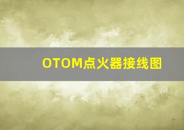 OTOM点火器接线图