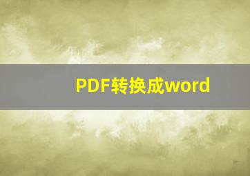 PDF转换成word